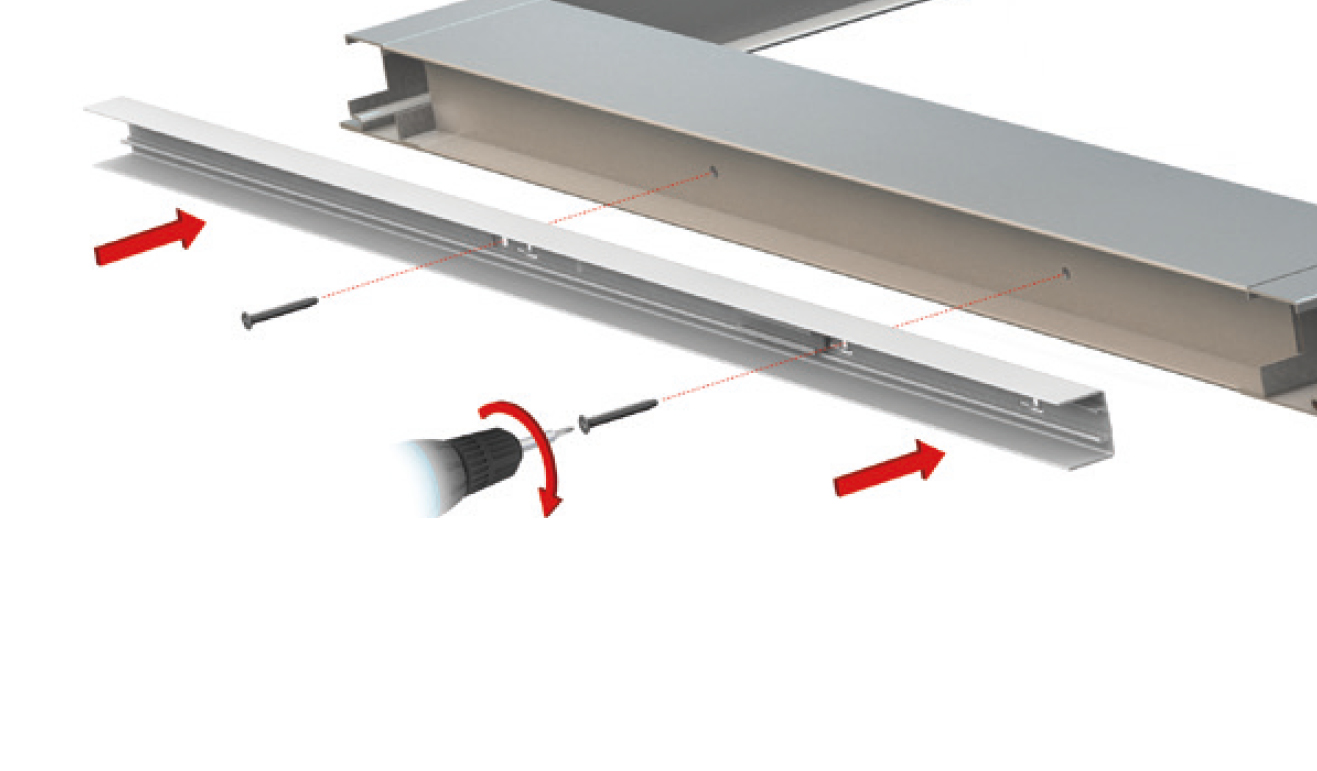 Standard fastening system for drop down seal Special Series 1300