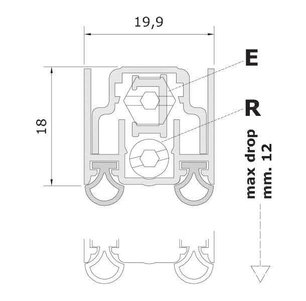 Misure standard (mm) per il paraspifferi Serie Special 1300